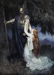Brunhilde kniete zu seinen Füßen, aus 